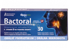 Favea Bactoral + Vitamín D orální probiotikum na podporu imunity doplněk stravy 30 tablet