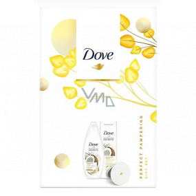 Dove Nourishing Secrets Pečující Rituál Kokos sprchový gel 250 ml + tělové mléko 250 ml + zrcátko, kosmetická sada