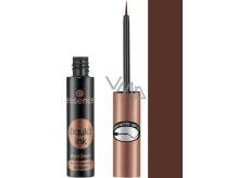 Essence Liquid Ink Eyeliner Waterproof Brown voděodolné inkoustové oční linky 02 Ash Brown 3 ml