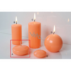 Lima Reflex fosforově oranžová svíčka plovoucí čočka 30 x 70 mm 1 kus