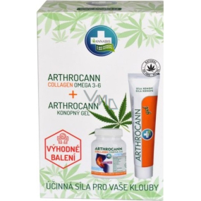 Annabis Arthrocann Collagen Omega 3-6 Forte doplněk stravy 60 tablet + Annabis Arthrocann konopný gel s koloidním stříbrem na klouby, šlachy svaly a záda 75 ml, dárková sada