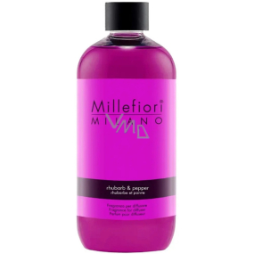 Millefiori Milano Natural Rhubarb & Pepper - Rebarbora & pepř Náplň difuzéru pro vonná stébla 250 ml
