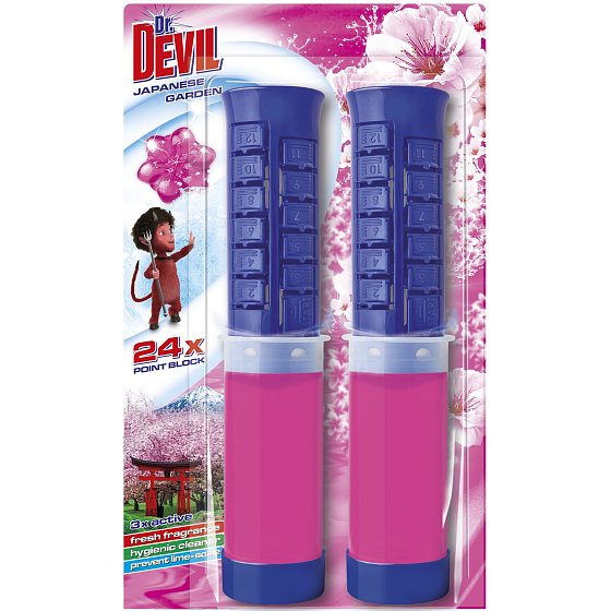 Dr. Devil Japanese Garden 3v1 Point Block WC bodový blok duopack 2 x 75 ml