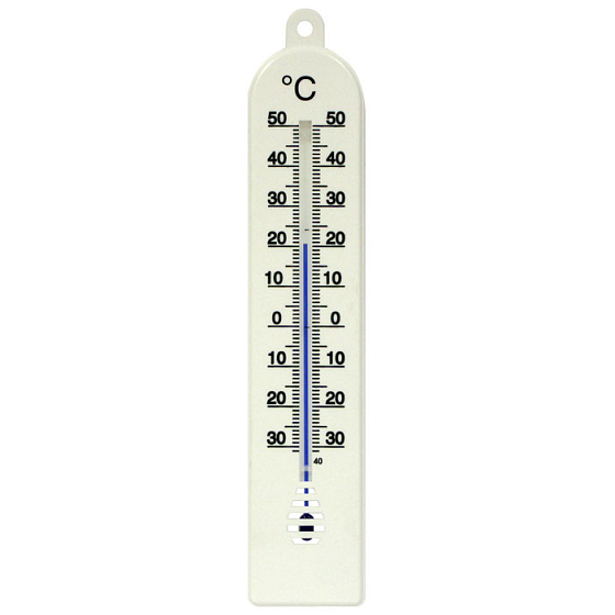 Schneider Teploměr Plastik II interiérový, plastový, bílý, 240 x 48 mm