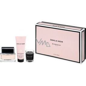 Givenchy Dahlia Noir parfémovaná voda pro ženy 50 ml + sprchový gel 75 ml + parfémovaná svíčka 32 g, dárková sada