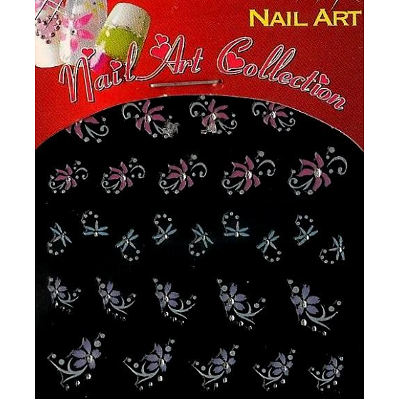 Absolute Cosmetics Nail Art samolepicí 3D nálepky na nehty GS22 1 aršík