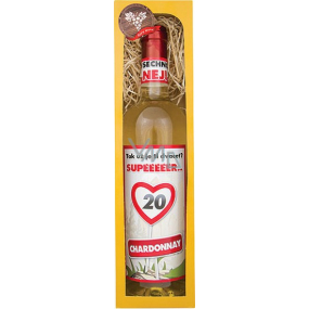 Bohemia Gifts Chardonnay Vše nejlepší 20 bílé dárkové víno 750 ml