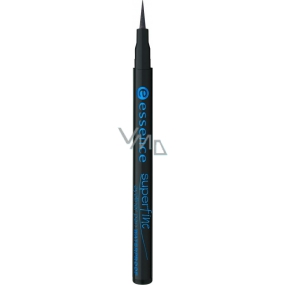 Essence Super Fine voděodolné pero na oční linky Black 1 ml