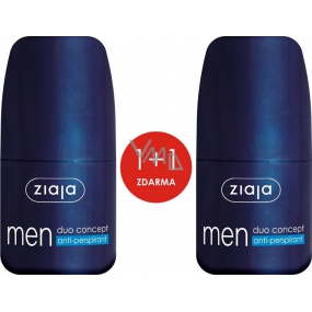 Ziaja Men Duo Concept kuličkový antiperspirant deodorant roll-on pro muže 2 x 60 ml, duopack