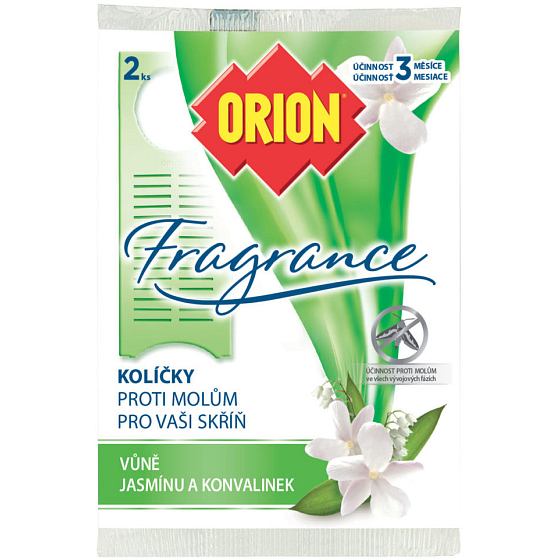 Orion Fragrance Jasmín & Konvalinka závěsné kolíčky proti molům 2 kusy