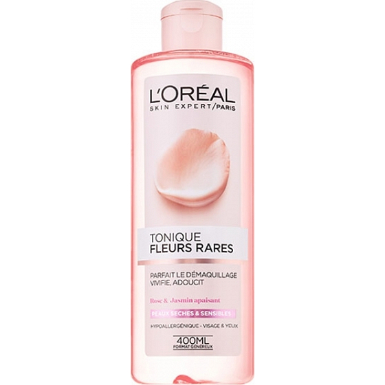 Loreal Paris Fleurs Rares Tonique Fraicheur pleťová voda s výtažky vzácných květů pro suchou a citlivou pleť 400 ml