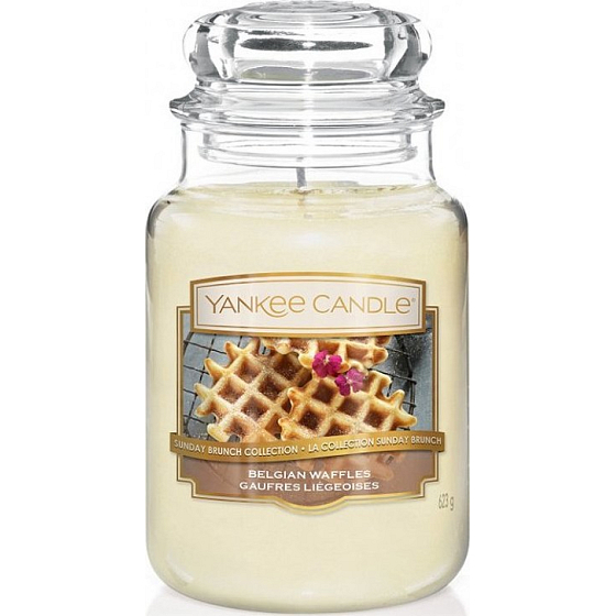 Yankee Candle Belgian Waffles - Belgické vafle vonná svíčka Classic velká sklo 623 g