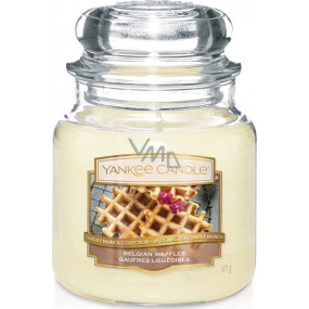 Yankee Candle Belgian Waffles - Belgické vafle vonná svíčka Classic střední sklo 411 g