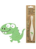 Jack N Jill BIO Dino extra měkký zubní kartáček pro děti, rozložitelný v přírodě, vyrobený z kukuřičného škrobu, bez BPA a PVC