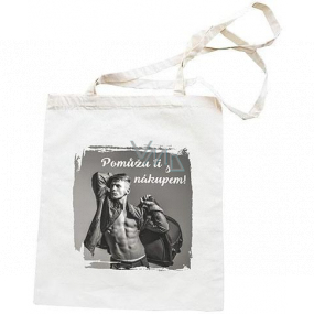 Bohemia Gifts Plátěná taška s potiskem Pomůžu ti s nákupem 42 x 38 cm