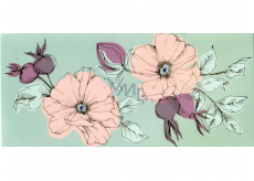 Albi Přání do obálky - obálka na peníze, Květinové s kamínky 9 x 19 cm
