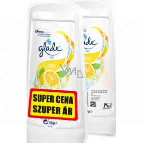Glade Fresh Lemon - Svěží citron gel osvěžovač vzduchu 2 x 150 g, duopack
