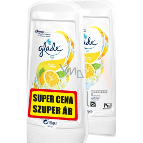 Glade Fresh Lemon - Svěží citron gel osvěžovač vzduchu 2 x 150 g, duopack