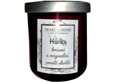 Heart & Home Sladké třešně sójová vonná svíčka se jménem Hanka 110 g