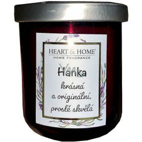 Heart & Home Sladké třešně sójová vonná svíčka se jménem Hanka 110 g