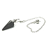 Obsidian kyvadlo přírodní kámen 3,5 cm + řetízek s kuličkou 18 cm, kámen záchrany