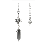 Hematit Merkaba + kyvadlo, přívěsek přírodní kámen 71 x 8 x 8 mm