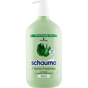 Schauma šampon 7 Herbs Freshness pro normální až mastné vlasy, 750 ml