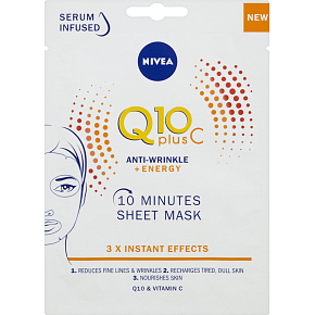 Nivea Q10 plus C textilní maska proti vráskám, 1 ks