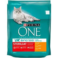 Purina One Sterilcat granule pro kočky s kuřecím a pšenicí, 800 g