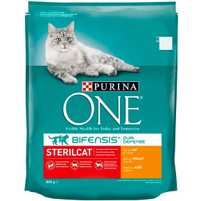 Purina One Sterilcat granule pro kočky s kuřecím a pšenicí, 800 g