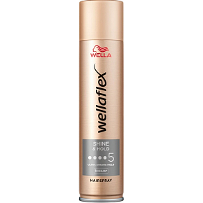 Wellaflex Shine & Hold lak na vlasy, fixace 5, 400 ml