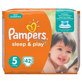 Pampers Sleep & Play 5 Junior 11 - 18 kg plenkové kalhotky 42 kusů