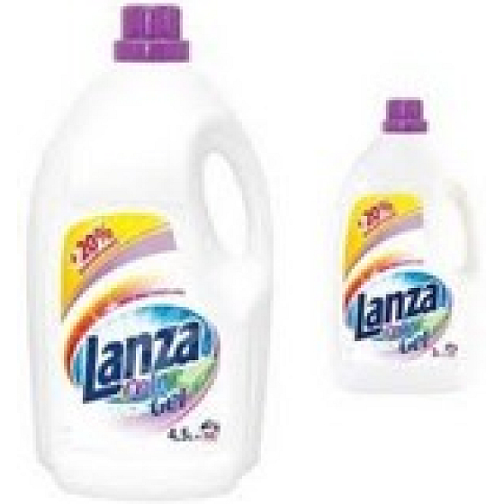 Lanza Color gel tekutý prací prostředek na barevné prádlo 4,5 l + 2,25 l