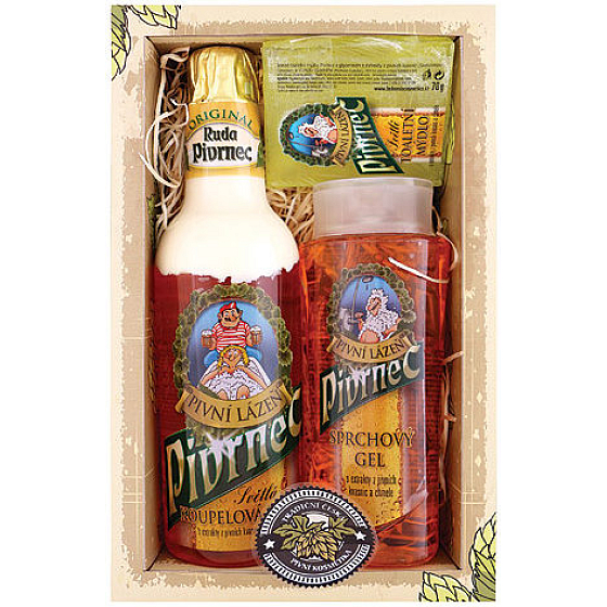 Bohemia Gifts Pivrnec sprchový gel 250 ml + koupelová pěna 500 ml + toaletní mýdlo 70 g kosmetická sada