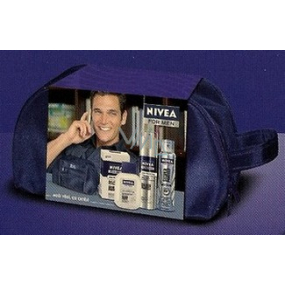 Nivea Men Silver gel na holení + balzám po holení + antiperspirant sprej kosmetická sada