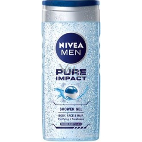 Nivea Men Pure Impact sprchový gel na tělo, tvář a vlasy 250 ml