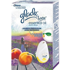 Glade Essential Oil Levandule a květ broskve elektrický osvěžovač vzduchu 20 ml