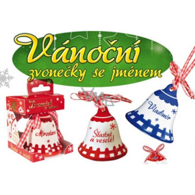 Nekupto Vánoční zvoneček se jménem Veronika červený