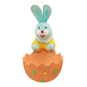 Zajíček s košíčkem oranžovým 12 x 6 cm