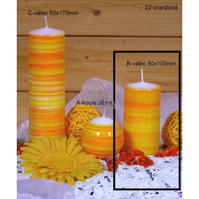 Lima Twist svíčka oranžová válec 50 x 100 mm 1 kus