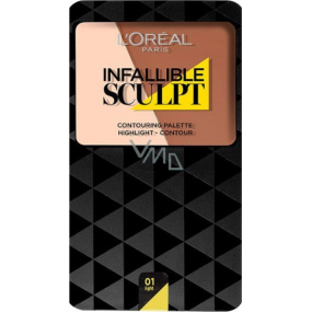 Loreal Paris Infallible Sculpt Contouring Palette krémová konturovací paletka pro tvář 100 Light 10 g