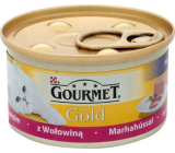 Gourmet Gold Cat Hovězí jemná konzerva pro dospělé kočky 85 g