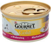 Gourmet Gold Cat Hovězí jemná konzerva pro dospělé kočky 85 g