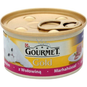 Gourmet Gold Cat Hovězí jemná konzerva pro dospělé kočky 85 g