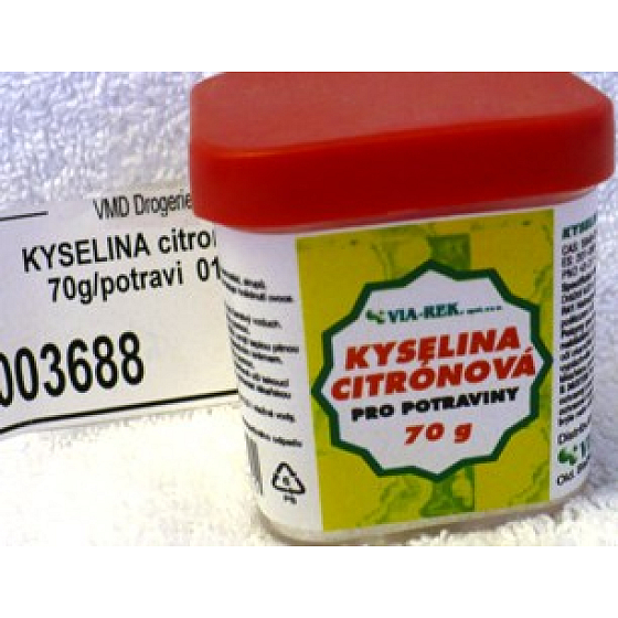 Via-Rek Kyselina citrónová do potravin osvědčený přípravek pro domácnost 70 g