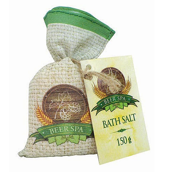 Bohemia Gifts Beer Spa Pivní sůl do koupele pro stimulaci a uvolnění napětí v plátěném sáčku 150 g