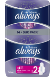 Always Platinum Ultra Super Plus Duo hygienické vložky s křidélky 14 kusů