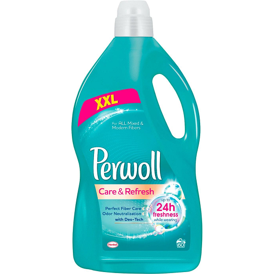 Perwoll Care & Refresh prací prostředek na syntetické a směsné textilie, zachycuje a neutralizuje nežádoucí pachy přímo v látce 60 dávek 3,6 l