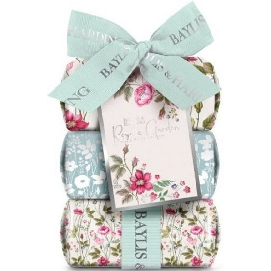 Baylis & Harding Královská zahrada toaletní luxusní mýdlo 3 x 100 g, kosmetická sada