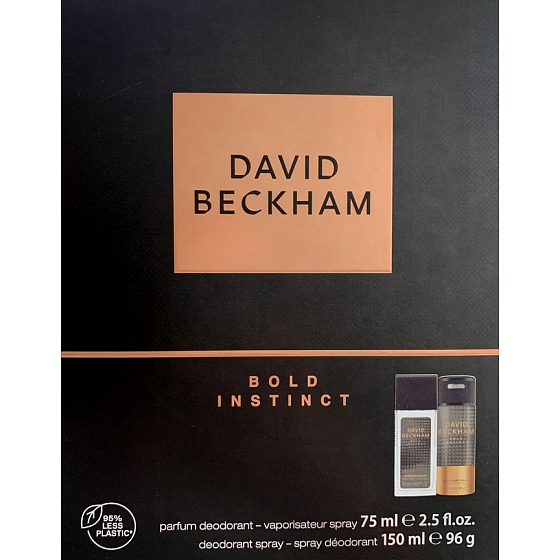 David Beckham Bold Instinct parfémovaný deodorant sklo pro muže 75 mll + deodorant sprej 150 ml, dárková sada pro muže